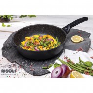 Risoli Τηγάνι Βαθύ Αντικολλητικό Χυτού Αλουμινίου Granito 28εκ Risoli Τηγάνι Βαθύ Αντικολλητικό Χυτού Αλουμινίου Granito 28εκ