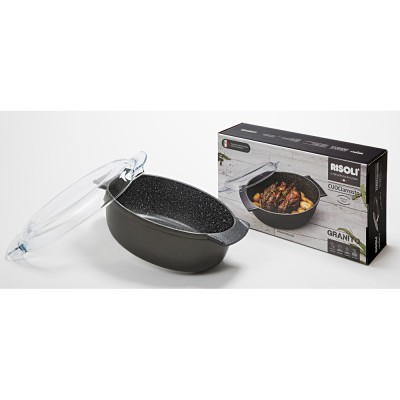 Risoli Γάστρα Αντικολλητική  Χυτού Αλουμινίου Granito 36x24εκ Risoli Γάστρα Αντικολλητική  Χυτού Αλουμινίου Granito 36x24εκ