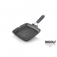 Risoli Γκριλιέρα Αντικολλητική Χυτού Αλουμινίου Granito 26x26εκ Risoli Γκριλιέρα Αντικολλητική Χυτού Αλουμινίου Granito 26x26εκ