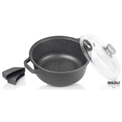 Risoli Κατσαρόλα Επαγωγική Αντικολλητική Χυτού Αλουμινίου Granito 24εκ