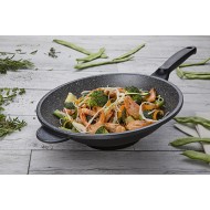 Risoli Wok Τηγάνι Αντικολλητικό Χυτού Αλουμινίου Granito 30εκ Risoli Wok Τηγάνι Αντικολλητικό Χυτού Αλουμινίου Granito 30εκ