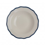 Laura Ashley Πιάτο Βαθύ Κεραμικό Solid Blue Hedingham 22,5εκ