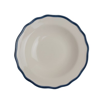 Laura Ashley Πιάτο Βαθύ Κεραμικό Solid Blue Hedingham 22,5εκ