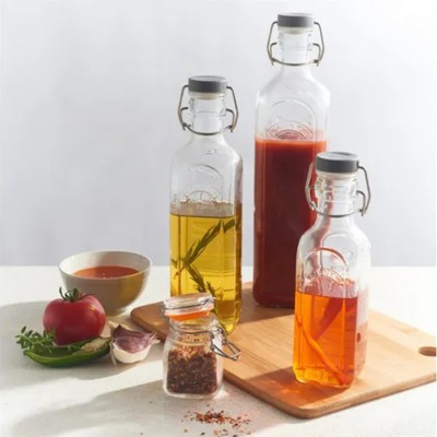 Kilner Μπουκάλι Γυάλινο Τετράγωνο με Κλιπ με 0,6L/ 7x7x25,5εκ Kilner Μπουκάλι Γυάλινο Τετράγωνο με Κλιπ με 0,6L/ 7x7x25,5εκ
