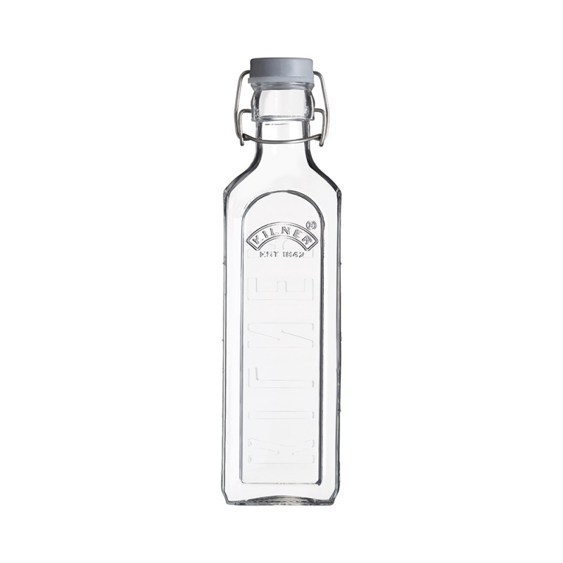 Kilner Μπουκάλι Γυάλινο Τετράγωνο με Κλιπ με 0,6L/ 7x7x25,5εκ Kilner Μπουκάλι Γυάλινο Τετράγωνο με Κλιπ με 0,6L/ 7x7x25,5εκ