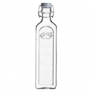 Kilner Μπουκάλι Γυάλινο Τετράγωνο με Κλιπ με  1L/ 7,5x7,5x30,6εκ Kilner Μπουκάλι Γυάλινο Τετράγωνο με Κλιπ με  1L/ 7,5x7,5x30,6εκ