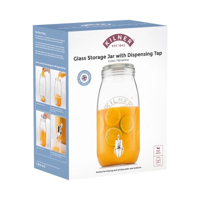 Kilner Δοχείο Αποθήκευσης Γυάλινο με Βρυσάκι 3L,22x14,5x28,4εκ Kilner Δοχείο Αποθήκευσης Γυάλινο με Βρυσάκι 3L,22x14,5x28,4εκ