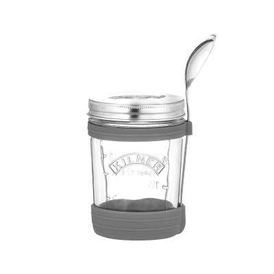 Kilner Σετ Γυάλινο Δοχείο Φαγητού Μεταφοράς με Σιλικόνη και Ανοξείδωτο Κουτάλι 0,35L/14-11-20εκ Kilner Σετ Γυάλινο Δοχείο Φαγητού Μεταφοράς με Σιλικόνη και Ανοξείδωτο Κουτάλι 0,35L/14-11-20εκ