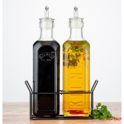 Kilner Λάδι-Ξύδι Σετ 3τμχ Μπουκάλια Γυάλινα Τετράγωνα με Ανοξείδωτες Ροές σε Βάση Μεταλλική 0,6L/20x10,9x29εκ Kilner Λάδι-Ξύδι Σετ 3τμχ Μπουκάλια Γυάλινα Τετράγωνα με Ανοξείδωτες Ροές σε Βάση Μεταλλική 0,6L/20x10,9x29εκ