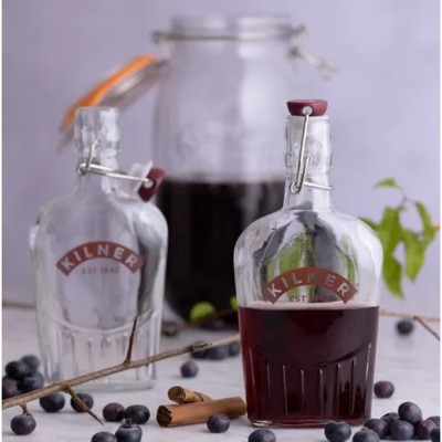 Kilner Μπουκάλι Gin Γυάλινο με Κλιπ με 0,3L/ 9x5,5x20εκ Kilner Μπουκάλι Gin Γυάλινο με Κλιπ με 0,3L/ 9x5,5x20εκ