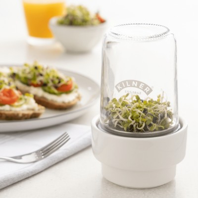 Kilner Σετ Φύτρωσης Σπόρων (Sprouting)Γυαλί-Κεραμικό0,5l, 11,5x11,5x20εκ