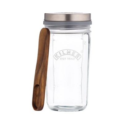 Kilner Δοχείο Παρασκευής Κεφίρ Γυάλινο με Ξύλινο Κουτάλι Μεζούρα 0,5ml/18,3x10,9x20,5εκ