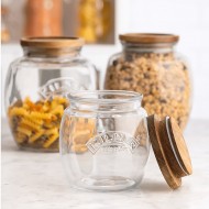 Kilner Βάζο Αποθήκευσης-Μπισκοτιέρα Γυάλινη με Καπάκι Ξύλινο 0.85L/12.5x13εκ Kilner Βάζο Αποθήκευσης-Μπισκοτιέρα Γυάλινη με Καπάκι Ξύλινο 0.85L/12.5x13εκ