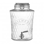 Kilner Δοχείο Αποθήκευσης Γυάλινο με Βρυσάκι και Καπάκι με Κλιπ Diamond 5L, 25,8x20,2x29,2εκ