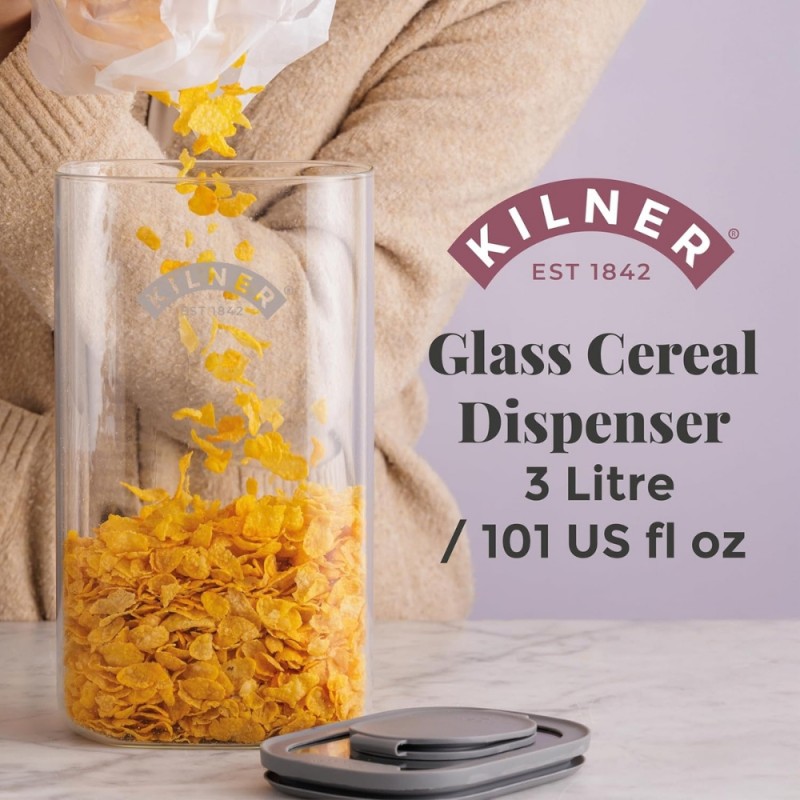 Kilner Δοχείο Δημητριακών Γυάλινο με Στόμιο Ροής 3L Kilner Δοχείο Δημητριακών Γυάλινο με Στόμιο Ροής 3L