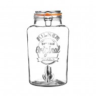 Kilner Δοχείο Αποθήκευσης Γυάλινο με Βρυσάκι και Καπάκι με Κλιπ 5L, 25,4x18,2x31,5εκ