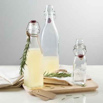 Kilner Μπουκάλι Γυάλινο Τετράγωνο με Κλιπ με 0,25ml Kilner Μπουκάλι Γυάλινο Τετράγωνο με Κλιπ με 0,25ml