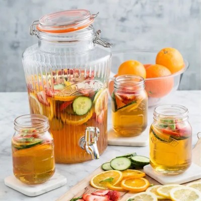 Kilner Δοχείο Αποθήκευσης Γυάλινο με Βρυσάκι και Καπάκι με Κλιπ 5L, 25x19x30εκ Kilner Δοχείο Αποθήκευσης Γυάλινο με Βρυσάκι και Καπάκι με Κλιπ 5L, 25x19x30εκ