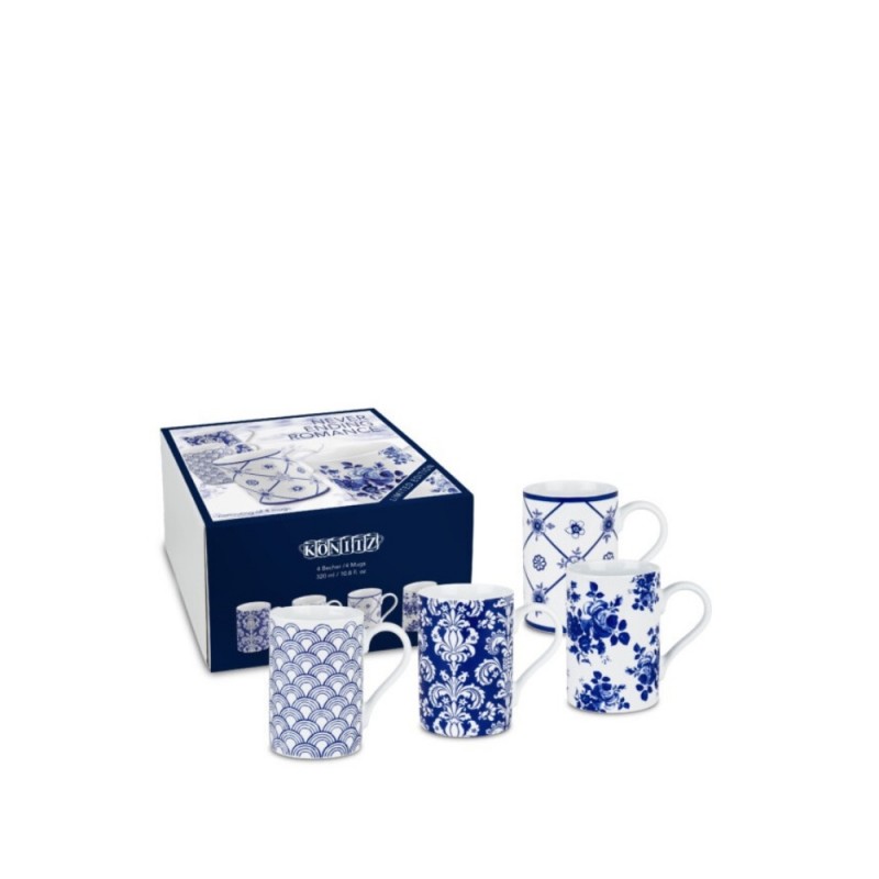 Konitz Σετ 4 Κούπες Πορσελάνης, Gifts for Everyone, «Never Ending Romance» 31cl