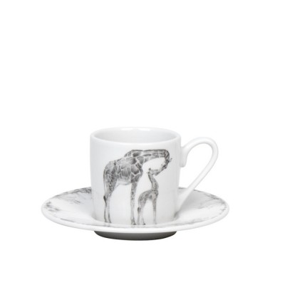 Konitz Φλυτζάνι Espresso Πορσελάνης Amazing Animals «Giraffes» by Vanessa Kahl, 85ml
