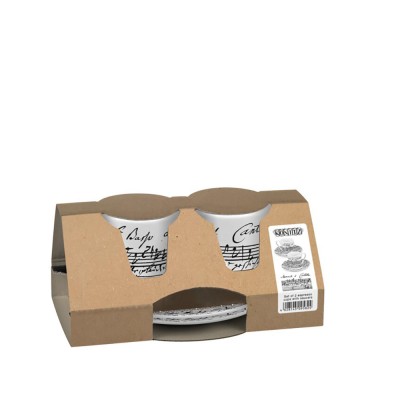 Konitz Σετ 2 Φλυτζάνια Espresso Πορσελάνης, Art&Music «Coffee Cantata» 85ml