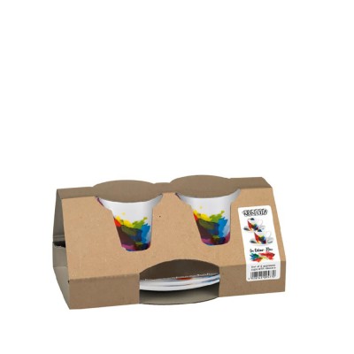 Konitz Σετ 2 Φλυτζάνια Espresso Πορσελάνης, Design «On Colour Flow» 85ml