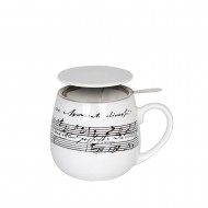 Konitz Κούπα Πορσελάνης με Φίλτρο και Καπάκι Coffee, Art&Music «Coffee Cantata» Tea For You 420ml