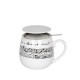 Konitz Κούπα Πορσελάνης με Φίλτρο και Καπάκι Coffee, Art&Music «Coffee Cantata» Tea For You 420ml