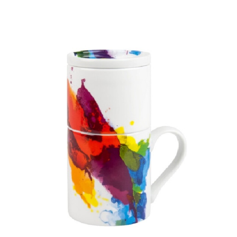 Konitz Καφετιέρα και Κούπα 2σε1 Coffee For One– «On Colour Flow»,370ml