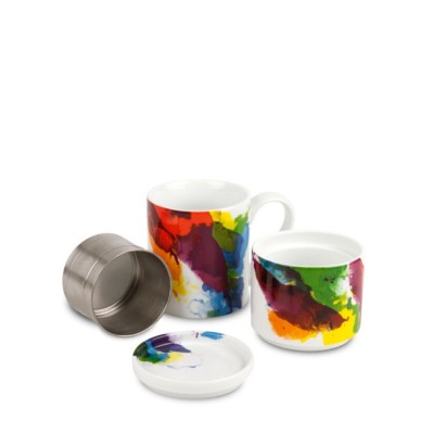 Konitz Καφετιέρα και Κούπα 2σε1 Coffee For One– «On Colour Flow»,370ml
