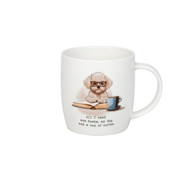 Konitz Κούπα Πορσελάνης,All I Need- Κούπα – «Books, Dog & Tea» 40cl Konitz Κούπα Πορσελάνης,All I Need- Κούπα – «Books, Dog & Tea» 40cl