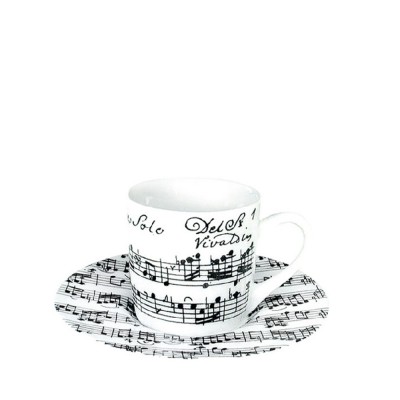 Konitz Φλυτζάνι Espresso Πορσελάνης 85ml Art & Music Vivaldi Libretto White Konitz Φλυτζάνι Espresso Πορσελάνης 85ml Art & Music Vivaldi Libretto White