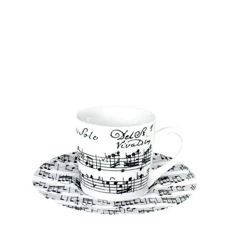Konitz Φλυτζάνι Espresso Πορσελάνης 85ml Art & Music Vivaldi Libretto White Konitz Φλυτζάνι Espresso Πορσελάνης 85ml Art & Music Vivaldi Libretto White