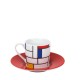 Konitz Σετ 2 Φλυτζάνια Espresso Πορσελάνης, Art&Music «Hommage To Mondrian» 85ml