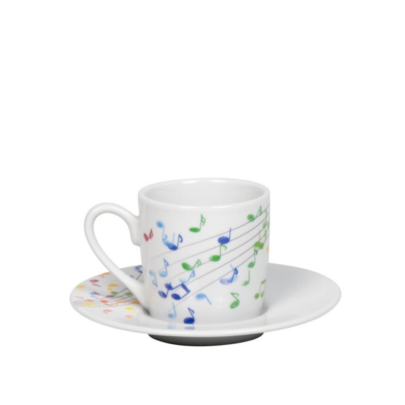 Konitz Art & Music Φλυτζάνι Espresso Flying Notes Πορσελάνης 85ml