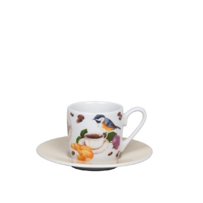 Konitz Coffee Tea & Chocolate Φλυτζάνι Espresso Coffee Birds Πορσελάνης 85ml