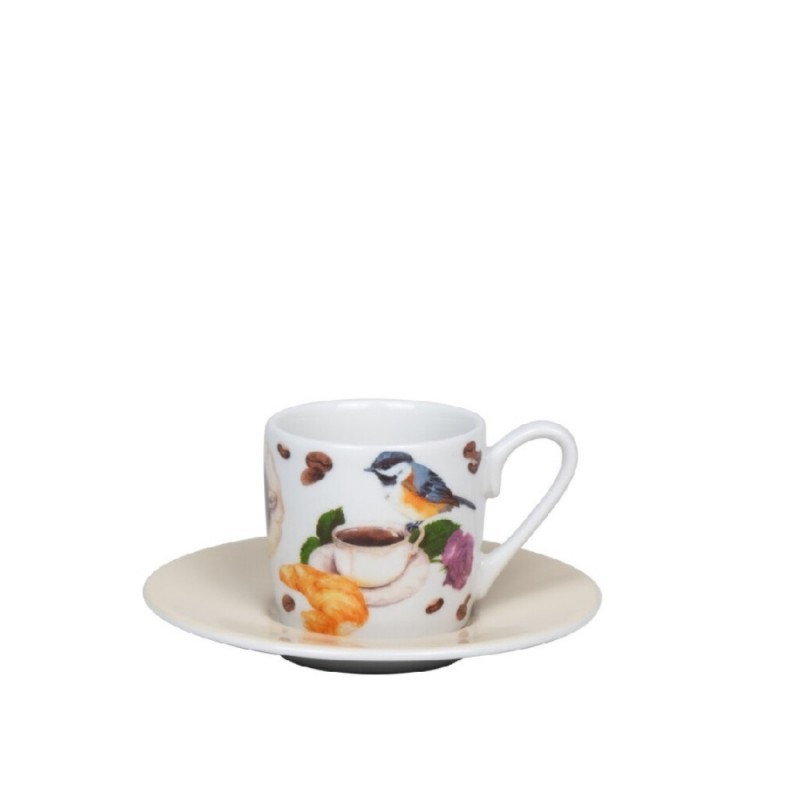 Konitz Coffee Tea & Chocolate Φλυτζάνι Espresso Coffee Birds Πορσελάνης 85ml