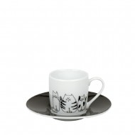 Konitz Σετ 2 Φλυτζάνια Espresso Πορσελάνης, Funny Cats & Funny Dogs «Funny Cats & Dogs» 85ml Konitz Σετ 2 Φλυτζάνια Espresso Πορσελάνης, Funny Cats & Funny Dogs «Funny Cats & Dogs» 85ml