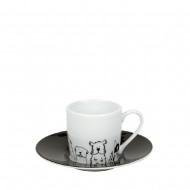 Konitz Σετ 2 Φλυτζάνια Espresso Πορσελάνης, Funny Cats & Funny Dogs «Funny Cats & Dogs» 85ml Konitz Σετ 2 Φλυτζάνια Espresso Πορσελάνης, Funny Cats & Funny Dogs «Funny Cats & Dogs» 85ml