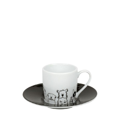 Konitz Σετ 2 Φλυτζάνια Espresso Πορσελάνης, Funny Cats & Funny Dogs «Funny Cats & Dogs» 85ml Konitz Σετ 2 Φλυτζάνια Espresso Πορσελάνης, Funny Cats & Funny Dogs «Funny Cats & Dogs» 85ml