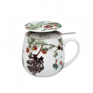Konitz Κούπα Πορσελάνης με Φίλτρο και Καπάκι Coffee, Tea & Chocolate «My Favourite Tea-Fruits-Tea For You» 420ml