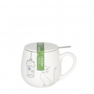 Konitz Κούπα Πορσελάνης με Φίλτρο και Καπάκι Coffee, Funny Cats & Funny Dogs «Cats And Birds» Tea For You 420ml Konitz Κούπα Πορσελάνης με Φίλτρο και Καπάκι Coffee, Funny Cats & Funny Dogs «Cats And Birds» Tea For You 420ml