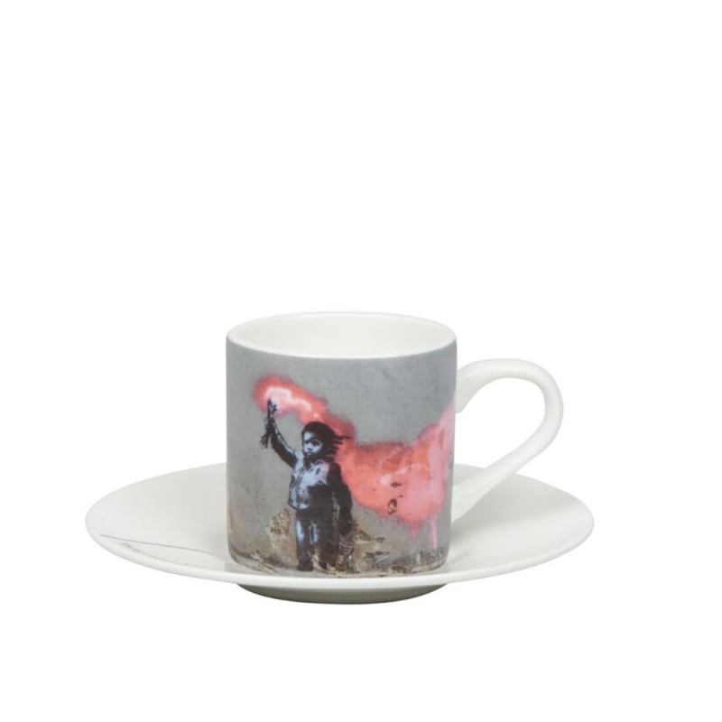 Konitz Φλυτζάνι Espresso Πορσελάνης, Art&Music «Young Refugee In A Lifejacket «by Banksy 95ml Konitz Φλυτζάνι Espresso Πορσελάνης, Art&Music «Young Refugee In A Lifejacket «by Banksy 95ml