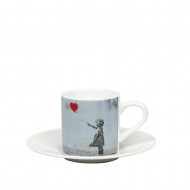 Konitz Φλυτζάνι Espresso Πορσελάνης, Art&Music «Girl With Balloon» by Banksy 95ml