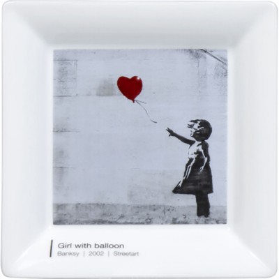 Konitz Πιάτο Πορσελάνης, Art&Music «Girl With Balloon» by Banksy 13,2x26εκ Konitz Πιάτο Πορσελάνης, Art&Music «Girl With Balloon» by Banksy 13,2x26εκ