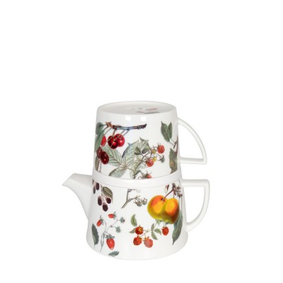 Konitz Tea For Me Σετ 2 σε 1 Τσαγιέρα και Κούπα Fruits Πορσελάνης 650ml & 350ml