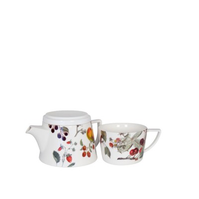 Konitz Tea For Me Σετ 2 σε 1 Τσαγιέρα και Κούπα Fruits Πορσελάνης 650ml & 350ml