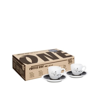 Konitz Σετ 2 Φλυτζάνια Espresso Πορσελάνης, Tea & Chocolate -Coffee Bar,Picasso «One» 50ml