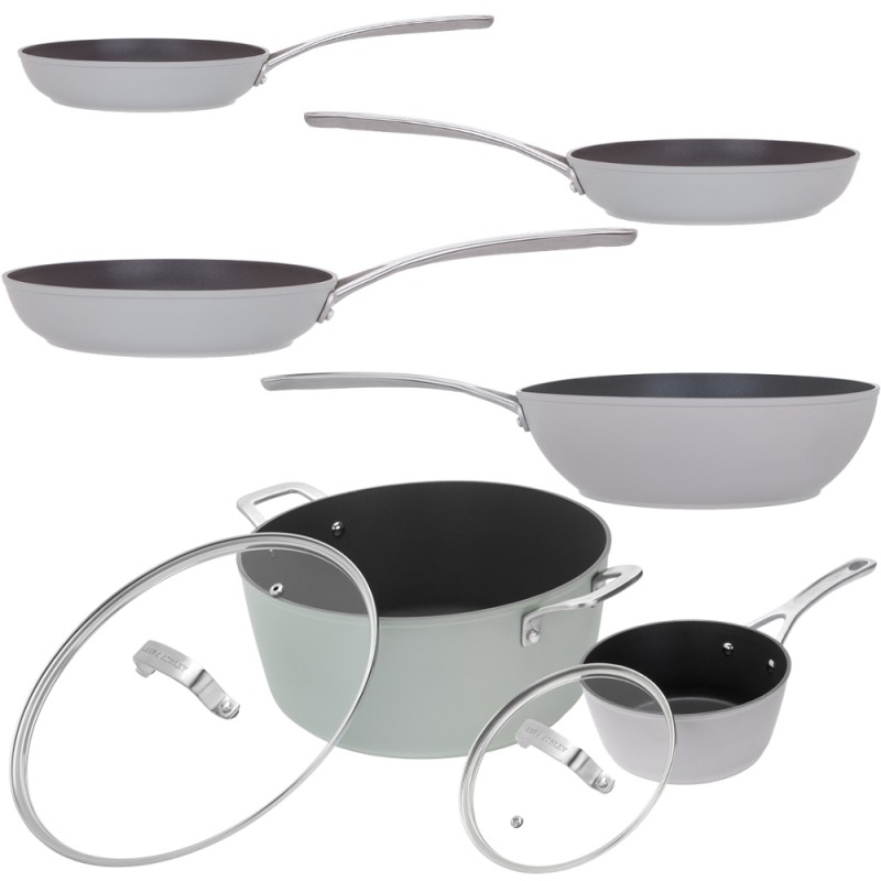 Laura Ashley Kitchenware Σετ 6τμχ., Μαγειρικών Σκευών Από Σφυρήλατο Αλουμίνιο, Dark Dove Grey Laura Ashley Kitchenware Σετ 6τμχ., Μαγειρικών Σκευών Από Σφυρήλατο Αλουμίνιο, Dark Dove Grey