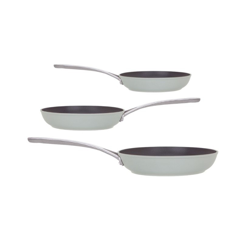 Laura Ashley Kitchenware Σετ Τηγάνια 3τμχ Σφυρήλατο Αλουμίνιο Sage Leaf Laura Ashley Kitchenware Σετ Τηγάνια 3τμχ Σφυρήλατο Αλουμίνιο Sage Leaf